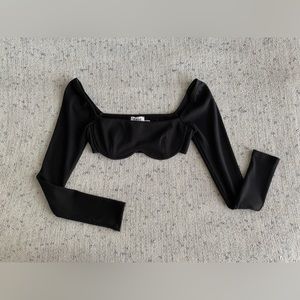 Becca Long Sleeve Crop Top Princess Polly